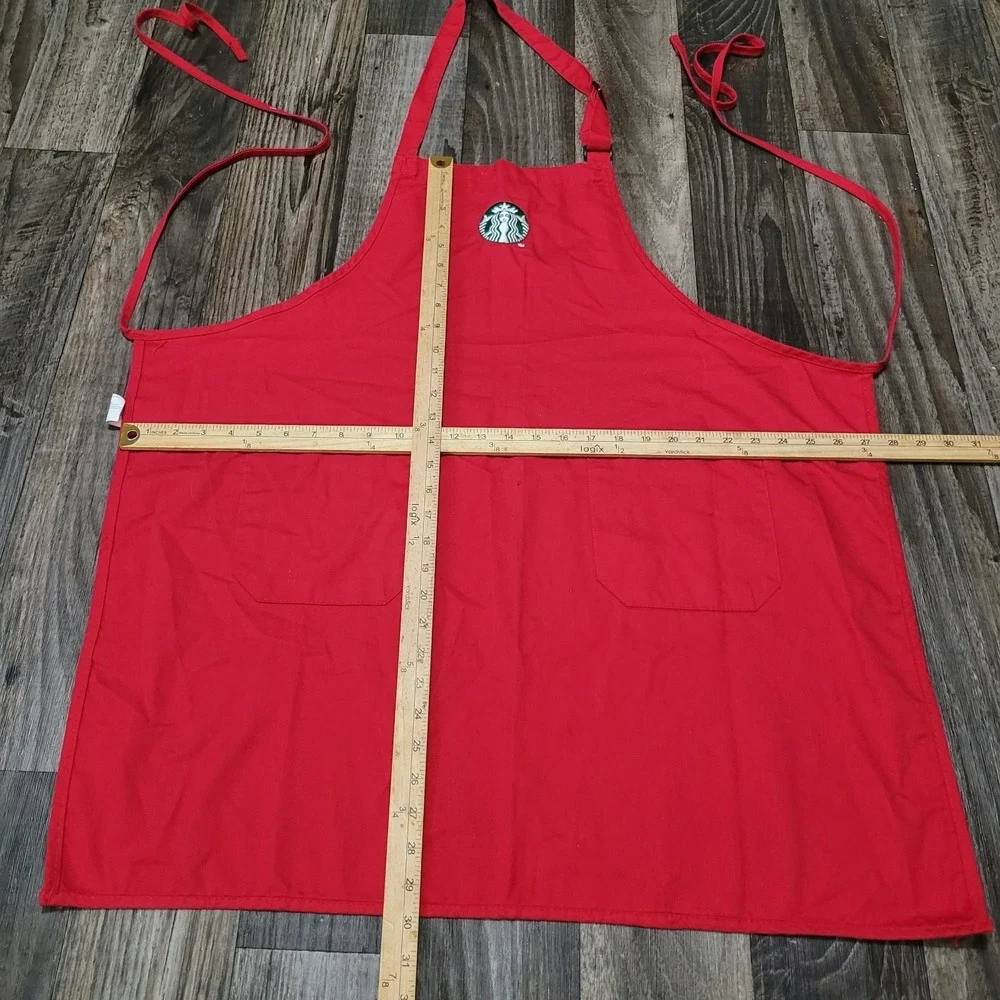Starbucks Coffee Employee Apron, Red Holiday Osfm